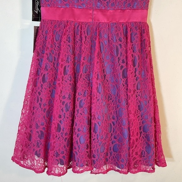 NWT. Adrianna Papell Hailey 4 Floral Lace Fit & Flare Dress. - Picture 13 of 13